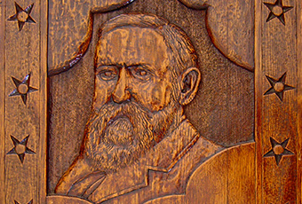 Hand carved picture on 1.5