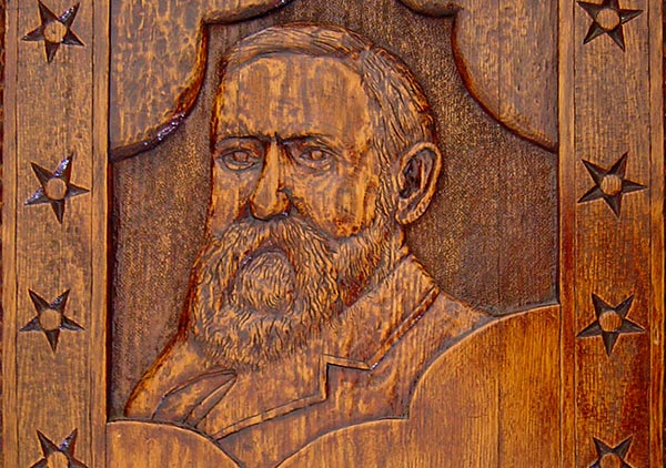 Hand carved picture on 1.5